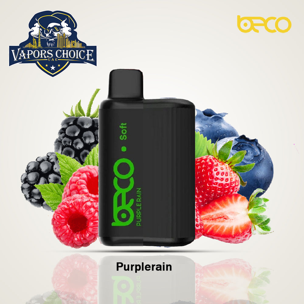 BECO SOFT (20 & 50mg) 6000 - PUFFS DISPOSABLE VAPE (Non-Rechargeable) Purplerain UAE Ras Al-Khaimah